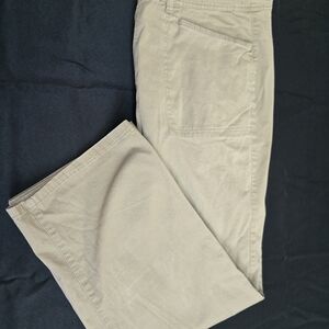 Classic Womens Beige Cotton Chino Pants